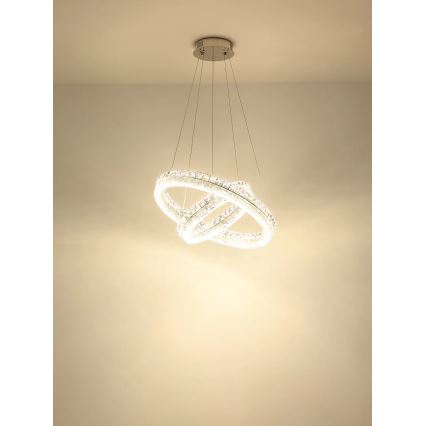 Globo - LED-dimmbare Pendelleuchte an Kabel LED/60W/230V 2700-6000K klar + Fernbedienung