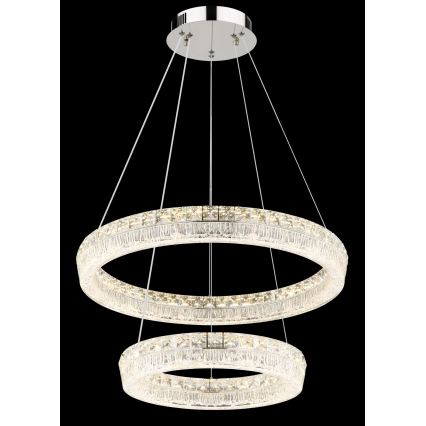 Globo - LED-dimmbare Pendelleuchte an Kabel LED/60W/230V 2700-6000K klar + Fernbedienung