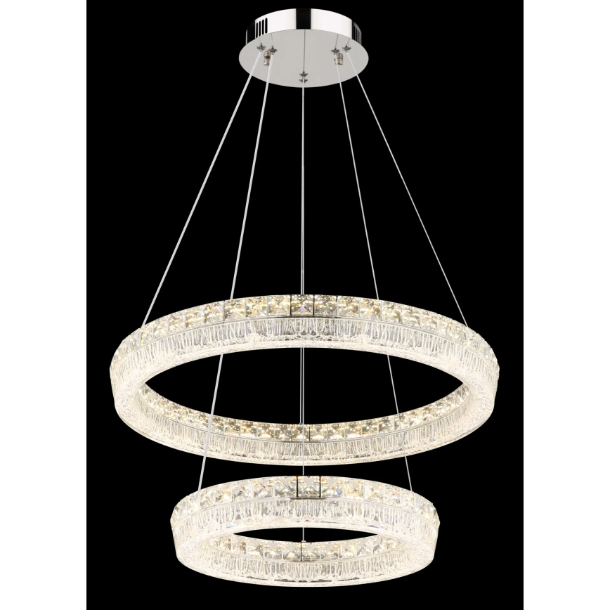 Globo - LED-dimmbare Pendelleuchte an Kabel LED/60W/230V 2700-6000K klar + Fernbedienung