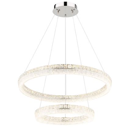Globo - Lampadario LED dimmerabile a sospensione con cavo LED/72W/230V 2700-6000K trasparente + telecomando