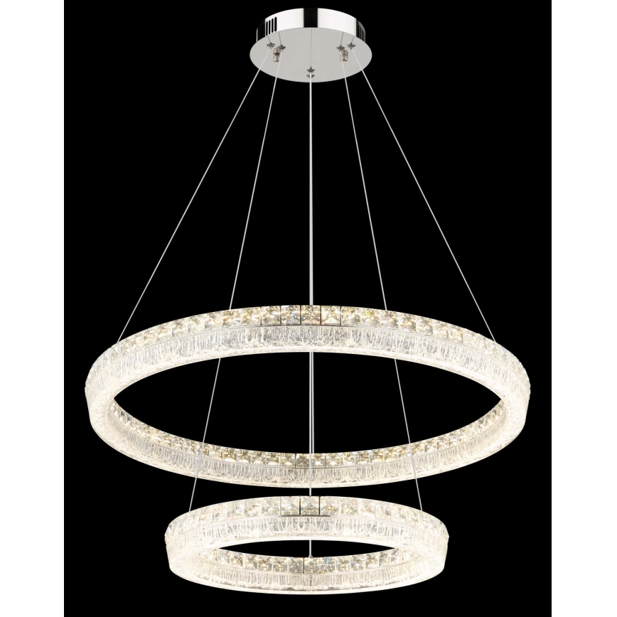 Globo - LED dimmbare Pendelleuchte an Seil LED/72W/230V 2700-6000K klar + Fernbedienung