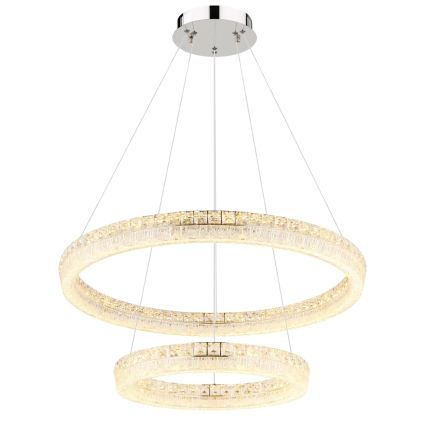 Globo - LED dimmbare Pendelleuchte an Seil LED/72W/230V 2700-6000K klar + Fernbedienung