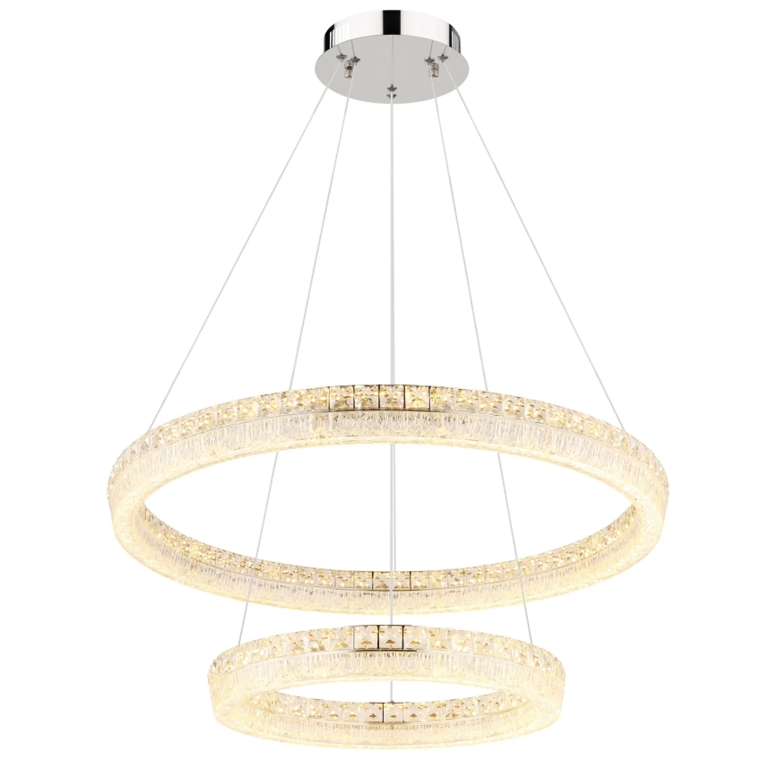 Globo - LED dimmbare Pendelleuchte an Seil LED/72W/230V 2700-6000K klar + Fernbedienung