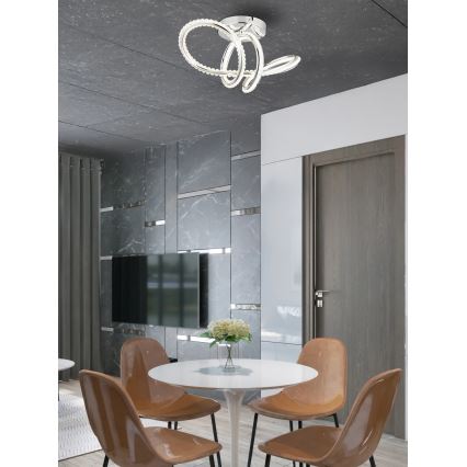 Globo - Plafonnier LED dimmable LED/40W/230V 2700-6000K finition chrome brillant + télécommande