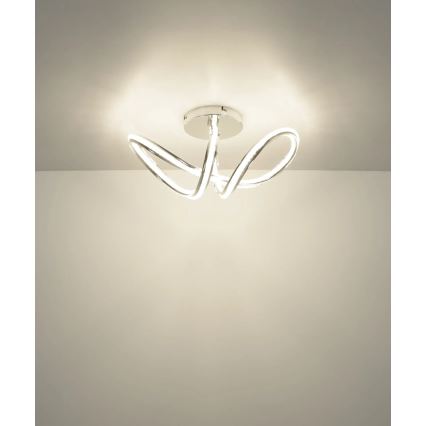 Globo - Plafonnier LED dimmable LED/40W/230V 2700-6000K finition chrome brillant + télécommande