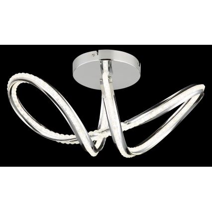 Globo - Plafonnier LED dimmable LED/40W/230V 2700-6000K finition chrome brillant + télécommande