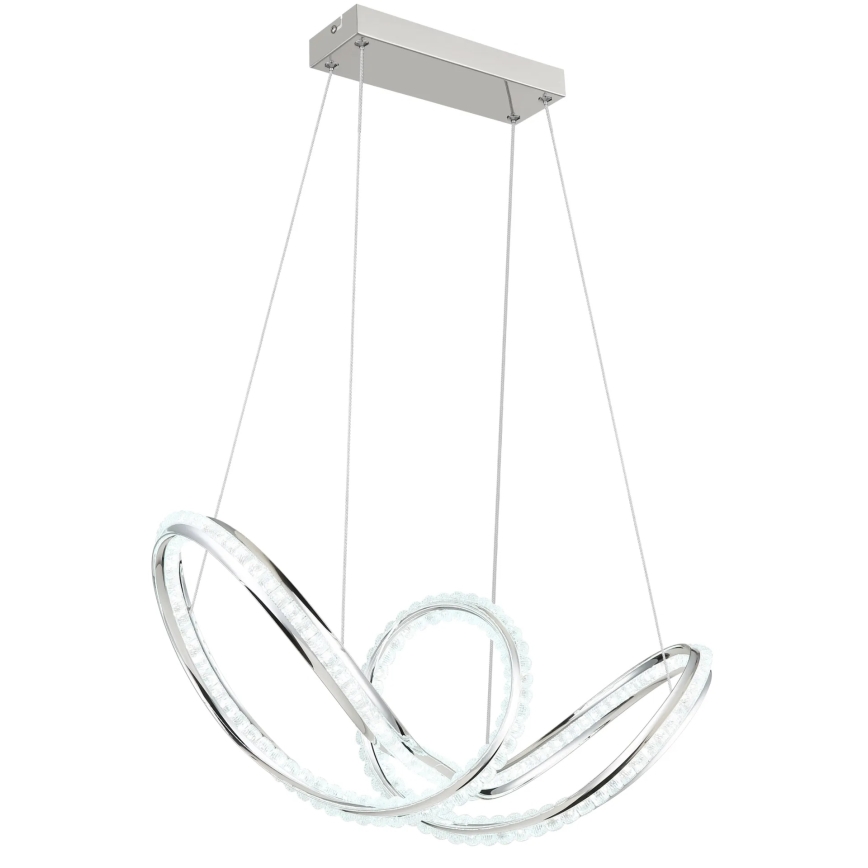 Globo - LED-dimmbare Pendelleuchte an Kabel LED/45W/230V 2700-6000K glänzender Chrom + Fernbedienung