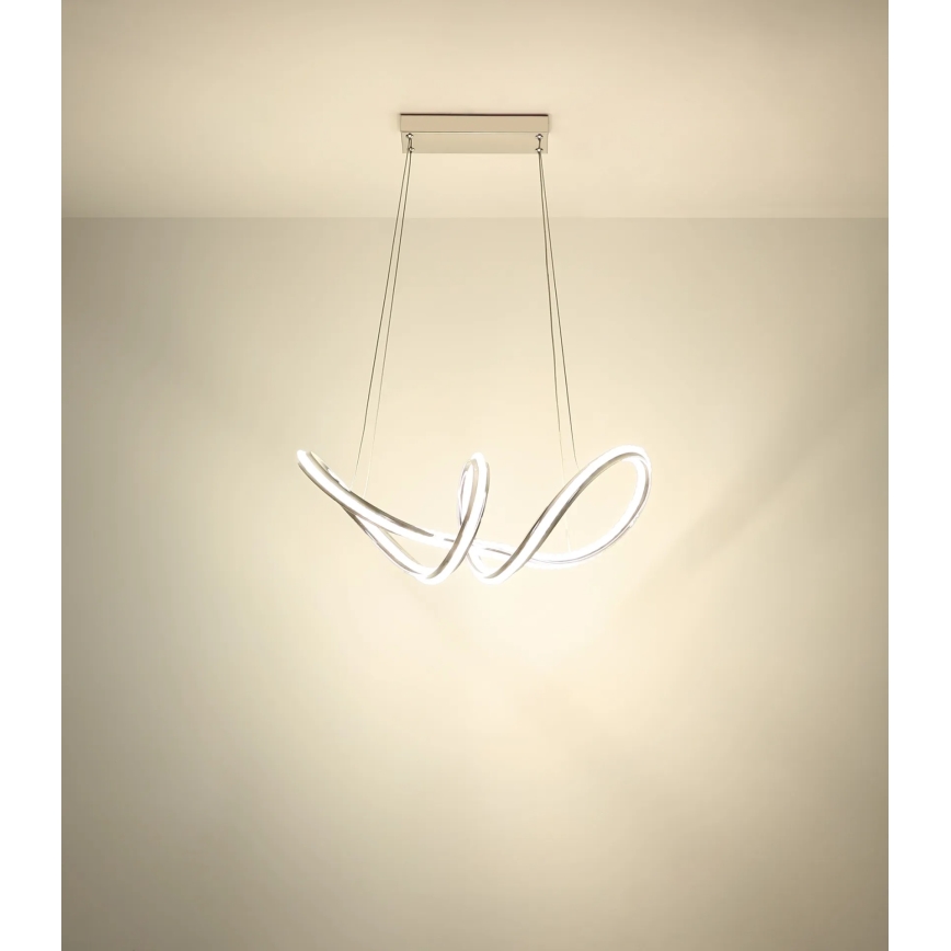 Globo - Lampada a sospensione dimmerabile su cavo LED/45W/230V 2700-6000K cromo lucido + telecomando