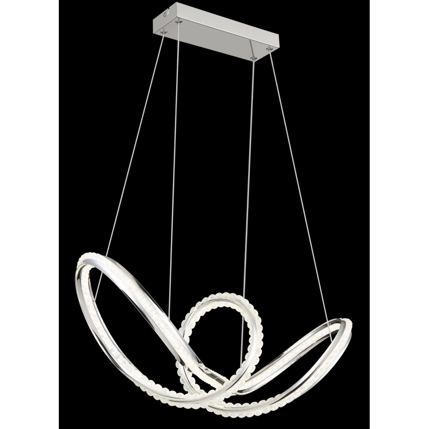 Globo - Lampada a sospensione dimmerabile su cavo LED/45W/230V 2700-6000K cromo lucido + telecomando