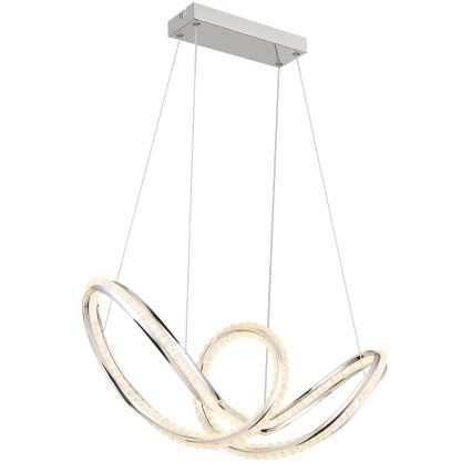 Globo - Lampada a sospensione dimmerabile su cavo LED/45W/230V 2700-6000K cromo lucido + telecomando