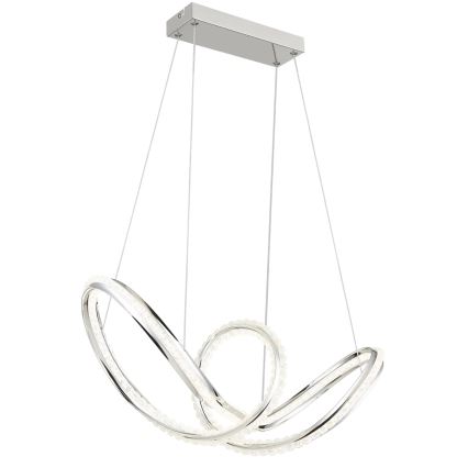 Globo - Lampada a sospensione dimmerabile su cavo LED/45W/230V 2700-6000K cromo lucido + telecomando