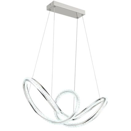 Globo - Lampada a sospensione dimmerabile su cavo LED/45W/230V 2700-6000K cromo lucido + telecomando