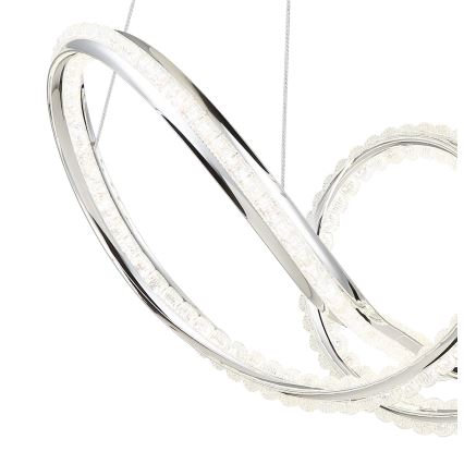 Globo - Lampada a sospensione dimmerabile su cavo LED/45W/230V 2700-6000K cromo lucido + telecomando