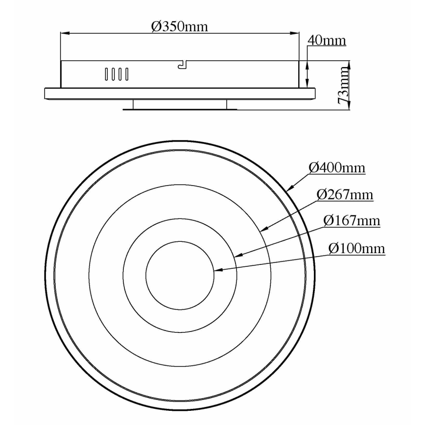 Globo - LED-Deckenleuchte LED/30W/230V 3000/4000/6000K Ø 40 cm