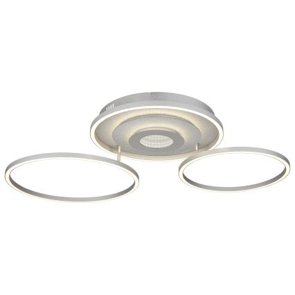 Globo - dimmbare LED-Deckenleuchte LED/40W/230V 2700-6500K 57x99,2 cm silber + Fernbedienung