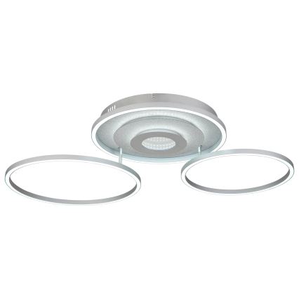 Globo - dimmbare LED-Deckenleuchte LED/40W/230V 2700-6500K 57x99,2 cm silber + Fernbedienung