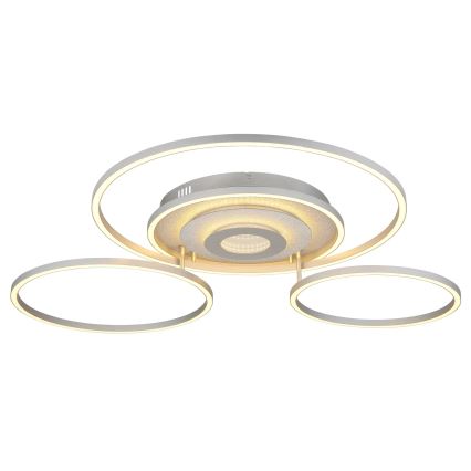 Globo - Plafoniera da soffitto dimmerabile LED/60W/230V 2700-6500K 80,8x99,2 cm argento + telecomando