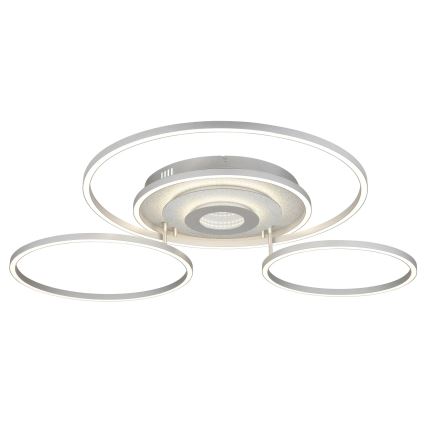 Globo - Plafoniera da soffitto dimmerabile LED/60W/230V 2700-6500K 80,8x99,2 cm argento + telecomando