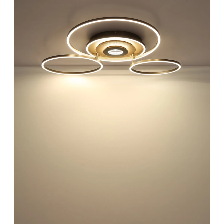 Globo - LED-dimmbare Deckenleuchte LED/60W/230V 2700-6500K 80,8x99,2 cm Messing + Fernbedienung