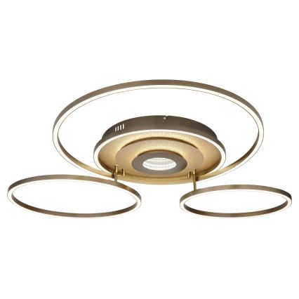 Globo - LED-dimmbare Deckenleuchte LED/60W/230V 2700-6500K 80,8x99,2 cm Messing + Fernbedienung