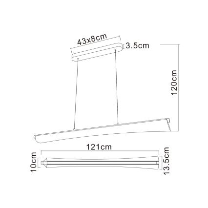 Globo - Suspension LED sur câble LED/36W/230V 2700/4000/6000K