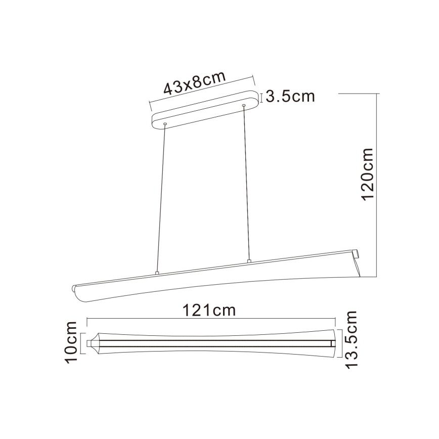 Globo - Suspension LED sur câble LED/36W/230V 2700/4000/6000K