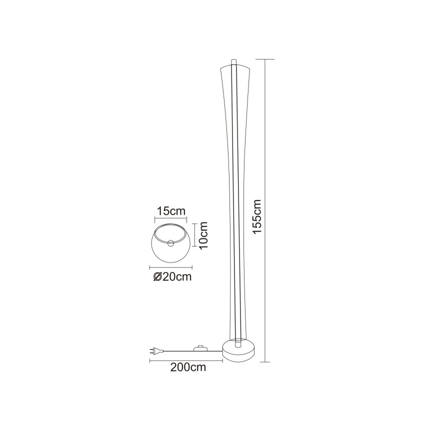 Globo - LED Stehlampe LED/48W/230V 2700/4000/6000K