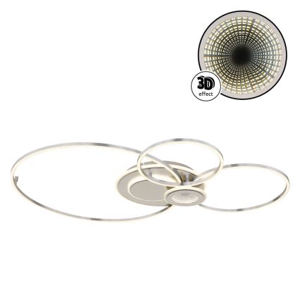 Globo - Plafoniera LED dimmerabile LED/36W/230V 2700-6500K argento + telecomando