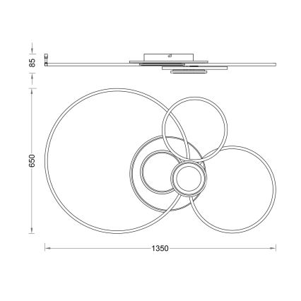 Globo - Plafoniera LED dimmerabile LED/36W/230V 2700-6500K argento + telecomando