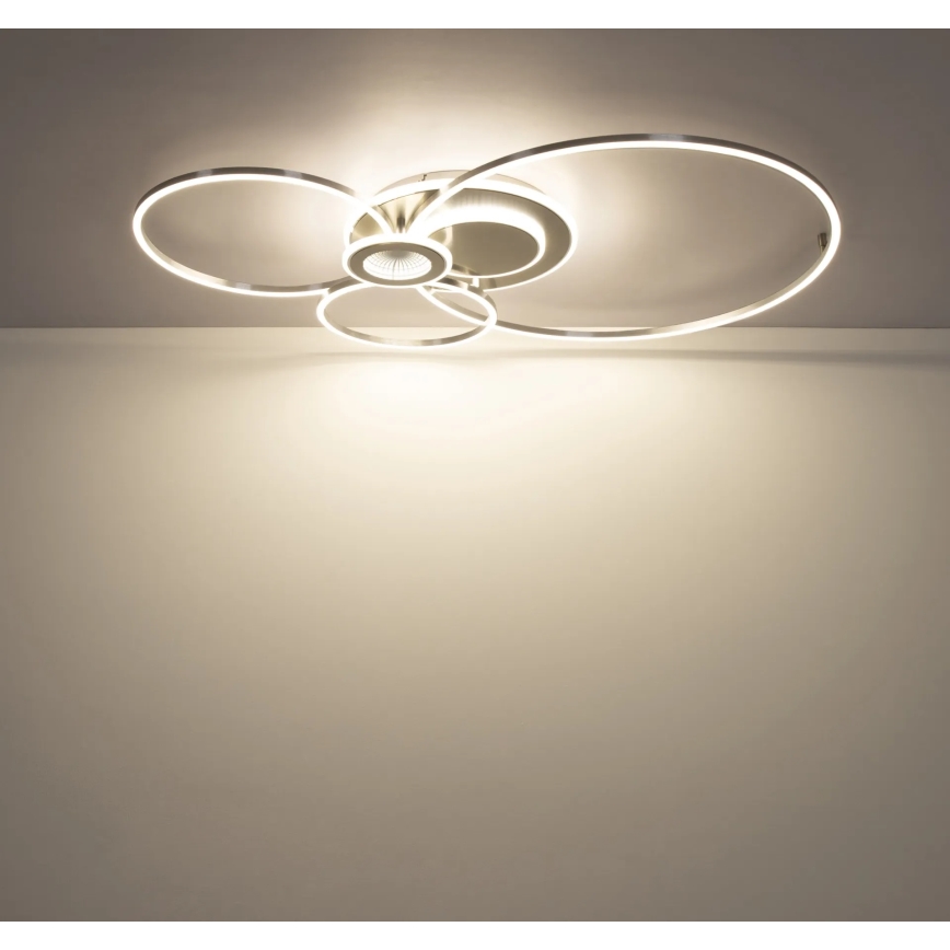 Globo - Plafonnier LED dimmable LED/36W/230V 2700-6000K argenté + télécommande