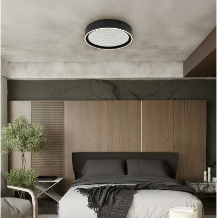 Globo - dimmbare LED-Deckenleuchte LED/40W/230V 2700-6500K Ø 51,5 cm schwarz + Fernbedienung
