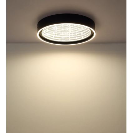 Globo - dimmbare LED-Deckenleuchte LED/40W/230V 2700-6500K Ø 51,5 cm schwarz + Fernbedienung