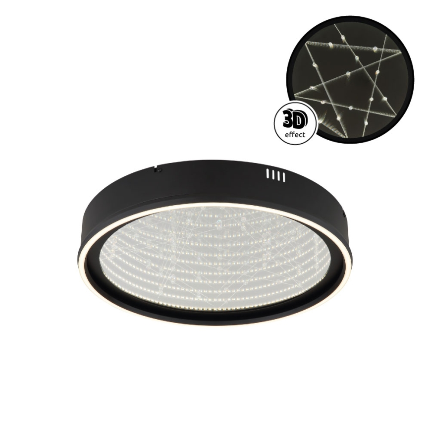 Globo - dimmbare LED-Deckenleuchte LED/40W/230V 2700-6500K Ø 51,5 cm schwarz + Fernbedienung