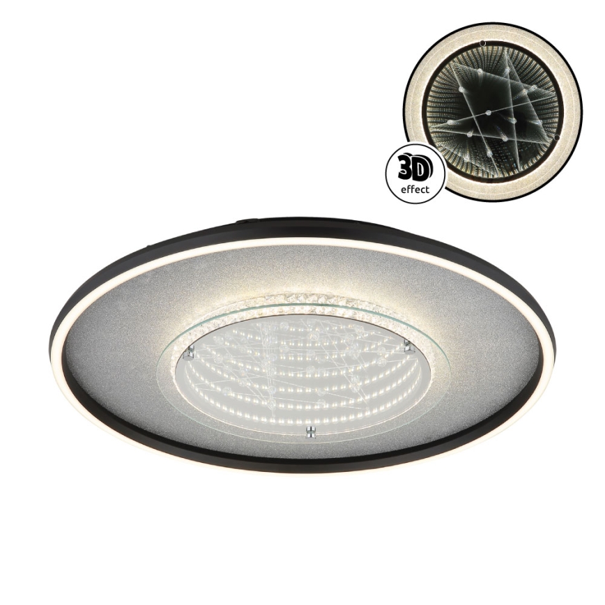 Globo - LED-Deckenleuchte LED/40W/230V 3000/4000/6000K Ø 51,5 cm schwarz