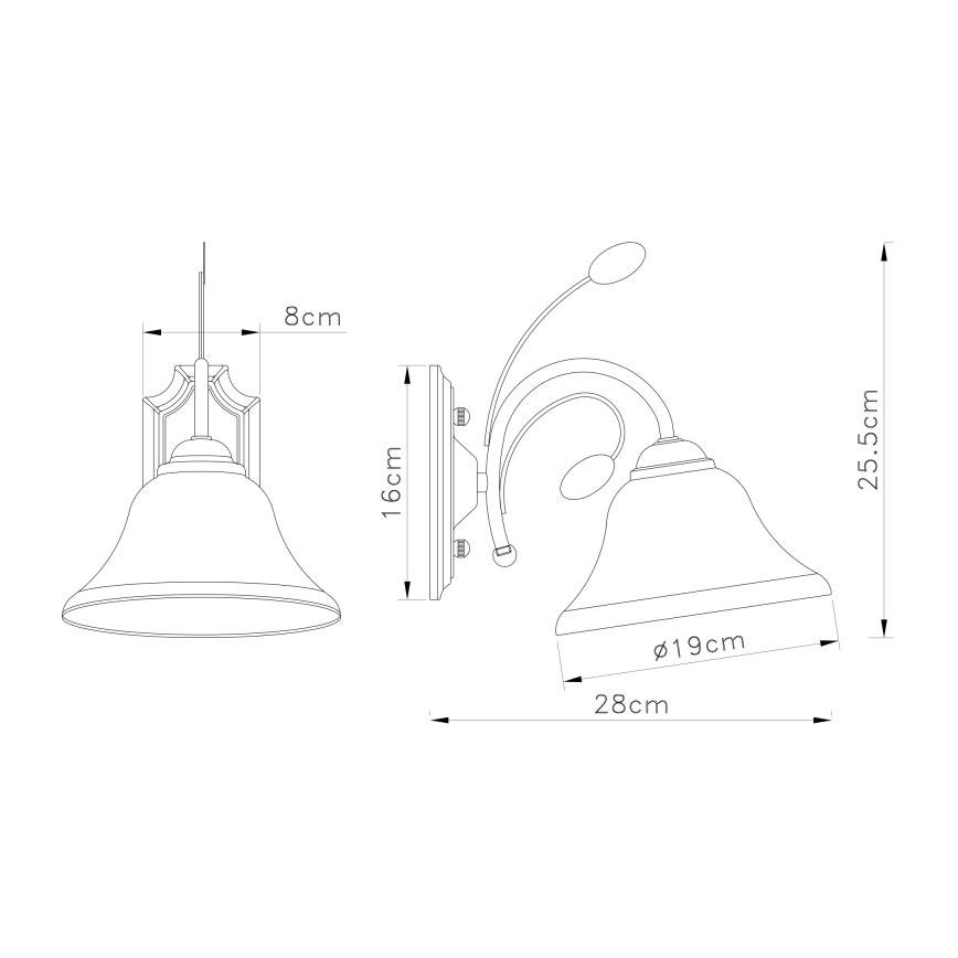 Globo - Wandleuchte 1xE27/60W/230V