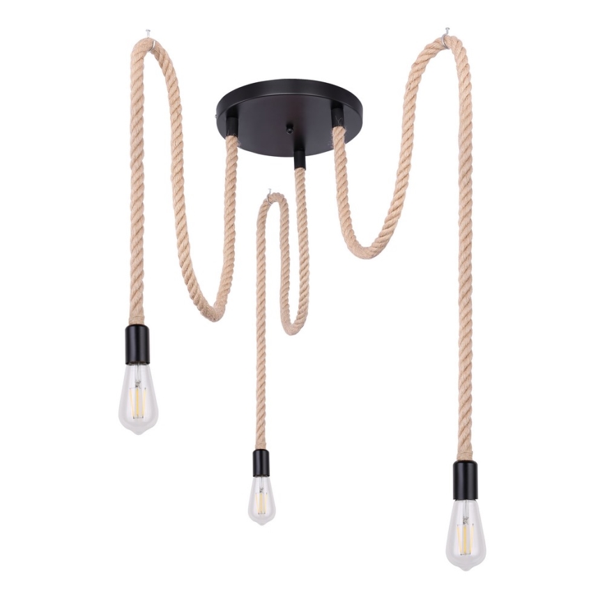 Globo - Lampadario a sospensione con filo 3xE27/60W/230V ragno
