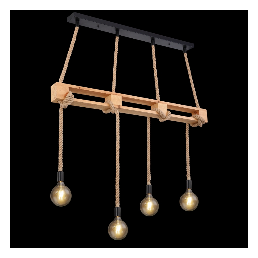 Globo - Suspension filaire 4xE27/60W/230V pin