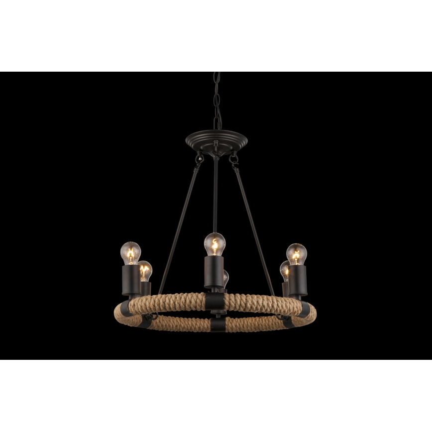 Globo - Lampadario a sospensione con catena 6xE27/40W/230V