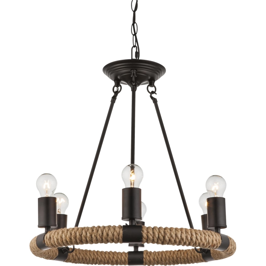 GLOBO 69029-6 - Lampadario a sospensione con catena ULLEU 6xE27/40W/230V