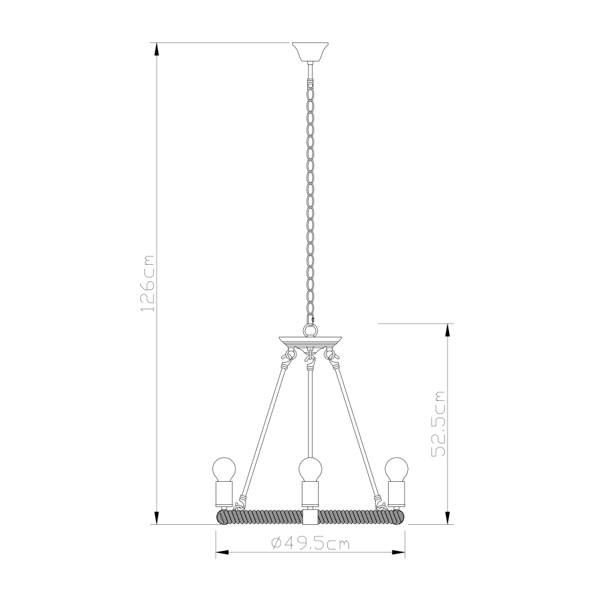 Globo - Lampadario a sospensione con catena 6xE27/40W/230V