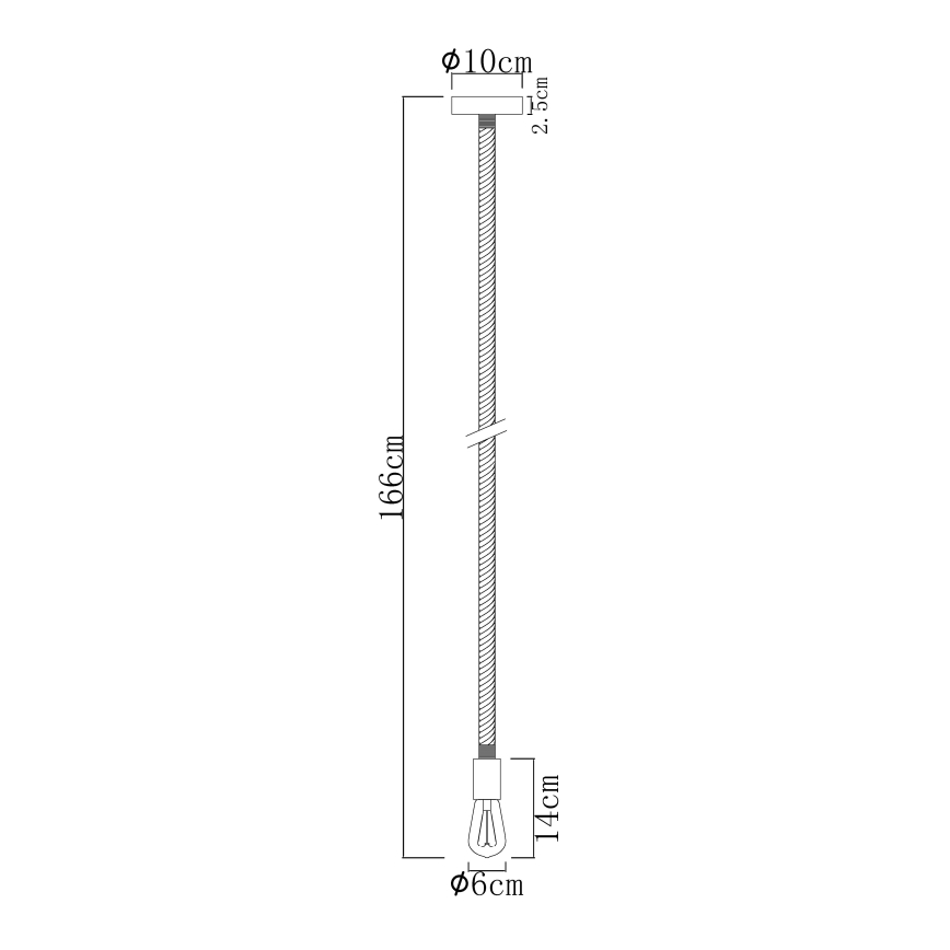 Globo - Kronleuchter an Schnur 1xE27/60W/230V