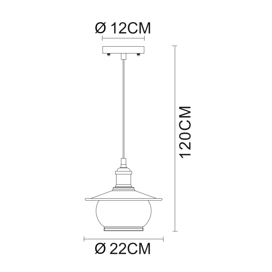 Globo - Decken-Hängeleuchte 1xE27/60W/230V