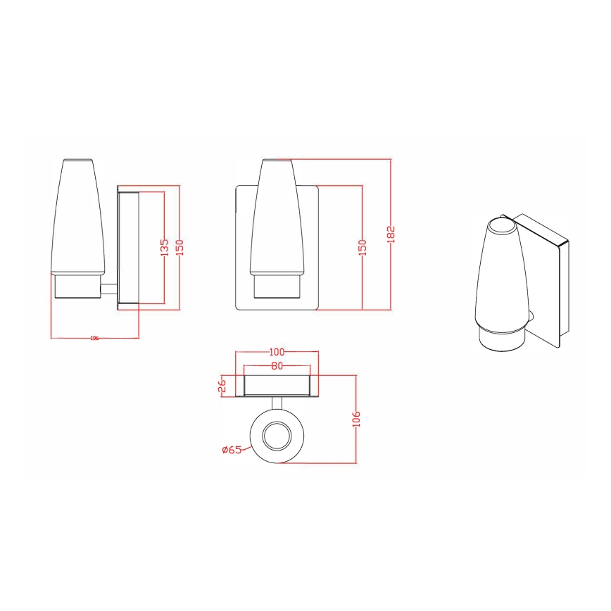 Globo 78160 - Applique murale salle de bain 1xE14/20W IP44
