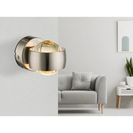 Globo - Applique LED/7W/230V 3000K cromo opaco