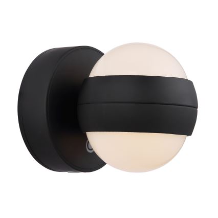 Globo - Applique murale tactile à intensité variable et rechargeable LED/1,4W/5V 1800 mAh noir