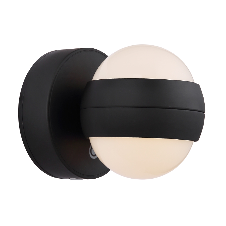 Globo - Applique murale tactile à intensité variable et rechargeable LED/1,4W/5V 1800 mAh noir
