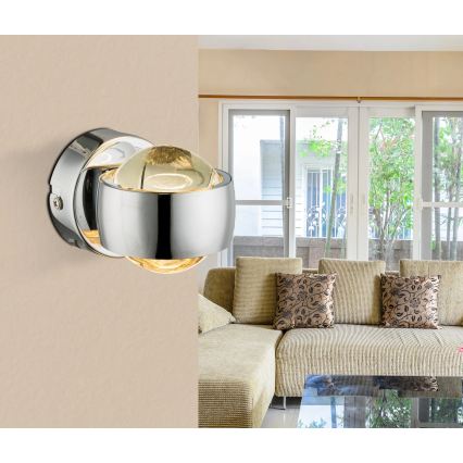 Globo - LED-Wandleuchte LED/7W/230V 3000K glänzender Chrom