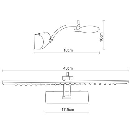 Globo - Lampada per quadri a LED/3W/230V