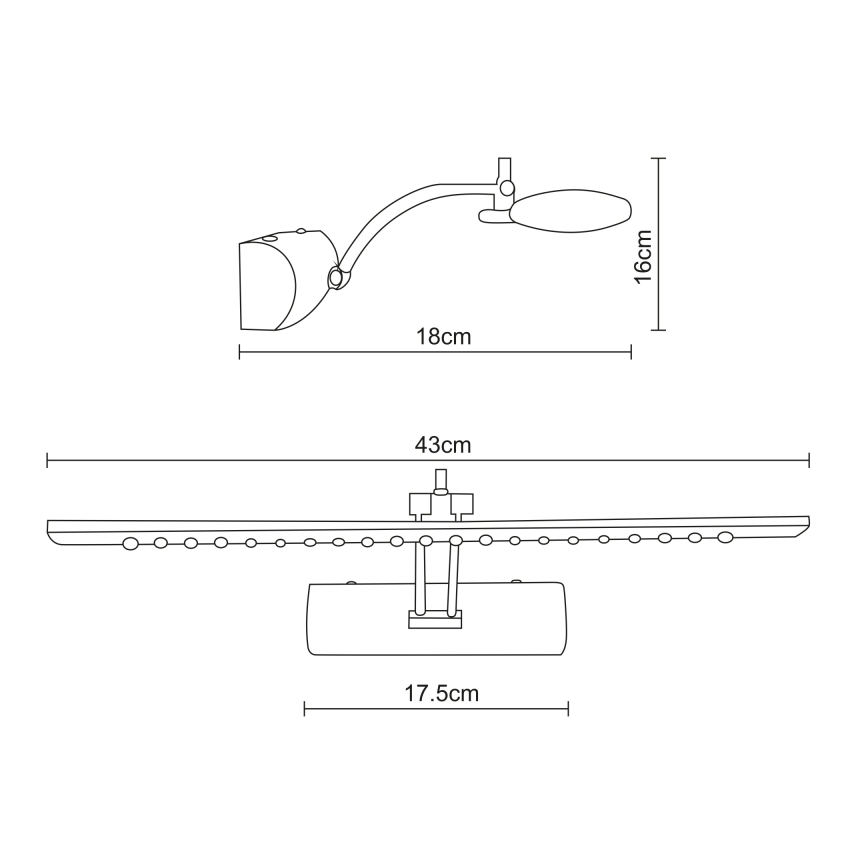 Globo - Lampada per quadri a LED/3W/230V
