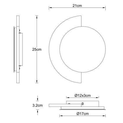 Globo - Applique da parete LED/12W/230V 3000K